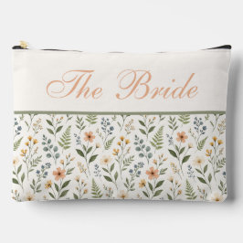 Beautiful Neutral Wildflowers in Soft Colors アクセサリーポーチ