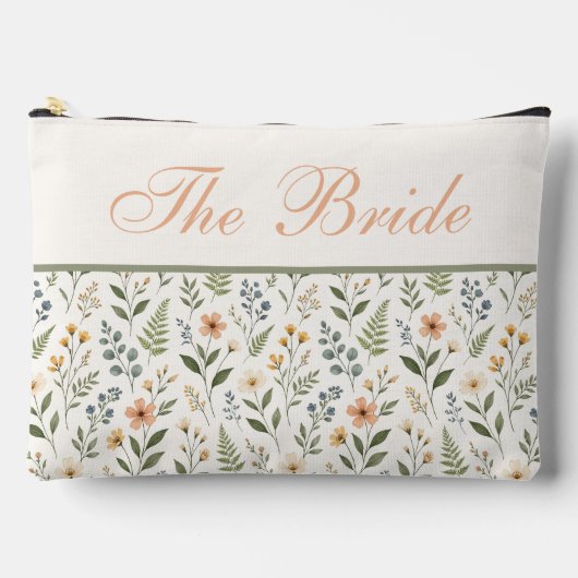 Beautiful Neutral Wildflowers in Soft Colors アクセサリーポーチ (正面)
