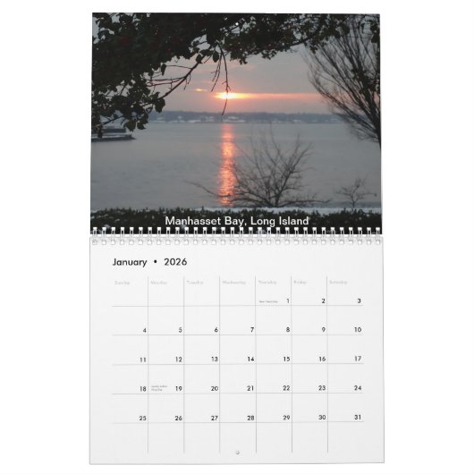 Beautiful New York 2026 カレンダー (1月 2026)