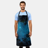 Beautiful night sky, the Milky Way and the trees.  エプロン (着用した状態)