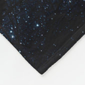 Beautiful night sky, the Milky Way and the trees.  フリースブランケット (角)