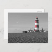 Beautiful Norfolk red & white lighthouse postcard ポストカード (正面/裏面)