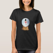 Beautiful nostalgic snow globe with snowman tシャツ (正面)