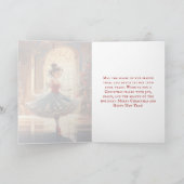 Beautiful Nutcracker Winter Ballerina Christmas シーズンカード (内部)