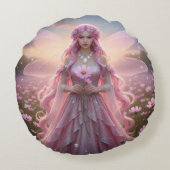 Beautiful October Opal Fairy ラウンドクッション (裏面)