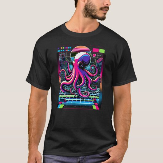 Beautiful Octopus Animal watching on Zoo Safari Oc Tシャツ (正面)