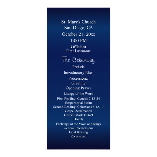 Beautiful Orange and Navy Blue – プログラム (裏面)