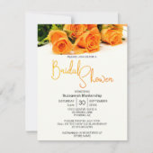 Beautiful Orange Rose Bouquet Template  招待状 (正面)