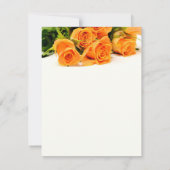 Beautiful Orange Rose Bouquet Template  招待状 (裏面)