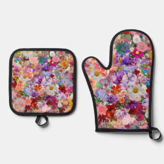 beautiful oven mitt and holder 鍋つかみ&鍋敷きセット