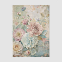 Beautiful Pale Peonies on Distressed Background 薄葉紙