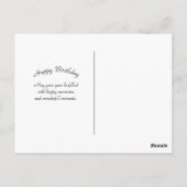 Beautiful Palomino Horse Photo Birthday ポストカード (裏面)