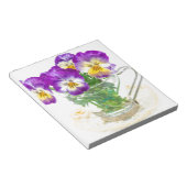 beautiful pansy flowers isolated in a cup ノートパッド (アングル)