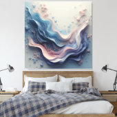 Beautiful Pastel Background – Soft Modern Design キャンバスプリント (インサイチュ (寝室))