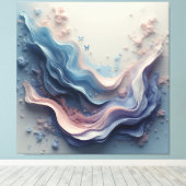 Beautiful Pastel Background – Soft Modern Design キャンバスプリント (インサイチュ (ウッドフロア))