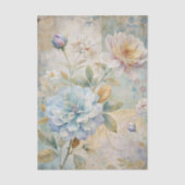 Beautiful Pastel Peonies on a Collage Background 薄葉紙 (正面)