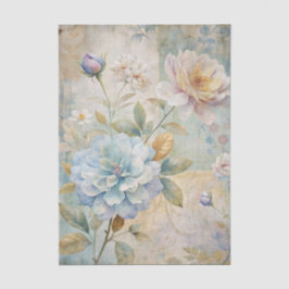 Beautiful Pastel Peonies on a Collage Background 薄葉紙