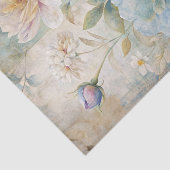 Beautiful Pastel Peonies on a Collage Background 薄葉紙 (詳細)