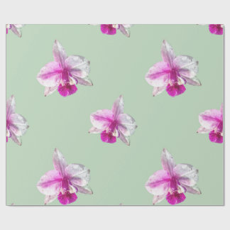 Beautiful pastel pink tropical orchids ラッピングペーパー