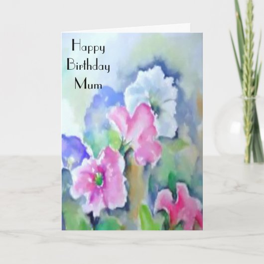 BEAUTIFUL PASTELS MUM GREETING CARD カード (正面)