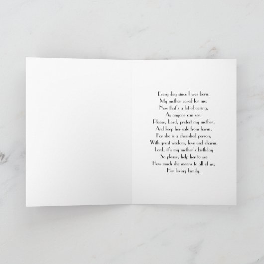 BEAUTIFUL PASTELS MUM GREETING CARD カード (内部)