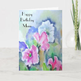 BEAUTIFUL PASTELS MUM GREETING CARD カード