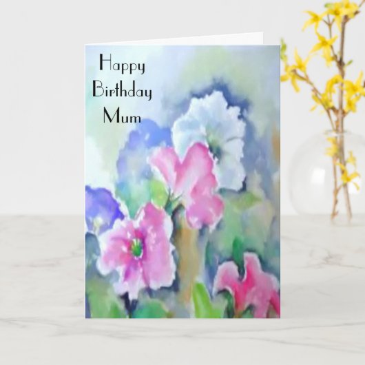 BEAUTIFUL PASTELS MUM GREETING CARD カード (黄色い花)