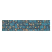 Beautiful Patchwork "Look" in Dark Teal ショートテーブルランナー (横)