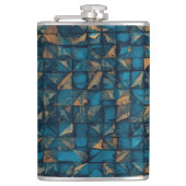 Beautiful Patchwork "Look" in Dark Teal フラスク (正面)