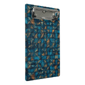 Beautiful Patchwork "Look" in Dark Teal ミニクリップボード (アングル)