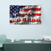 Beautiful Patriotic God Bless America House Flag 横断幕 (トレードショー)