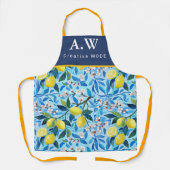 Beautiful Pattern of Vibrant Lemons Personalized エプロン (正面)