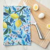 Beautiful Pattern of Vibrant Lemons Personalized キッチンタオル (四つ折り)