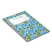 Beautiful Pattern of Vibrant Lemons Personalized ノートブック (右側)