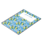 Beautiful Pattern of Vibrant Lemons Personalized ノートブック (左側)