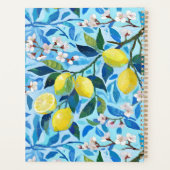Beautiful Pattern of Vibrant Lemons Personalized プランナー手帳 (裏面)
