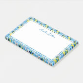 Beautiful Pattern of Vibrant Lemons Personalized ポストイット (アングル)
