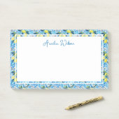 Beautiful Pattern of Vibrant Lemons Personalized ポストイット (デスク)
