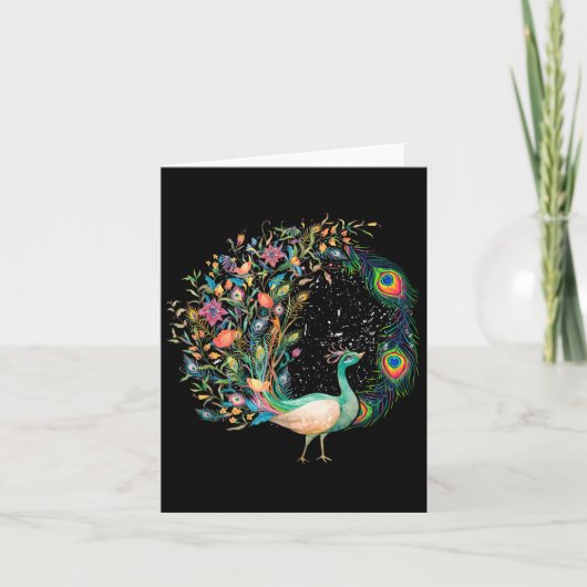 Beautiful Pea _ Colorful Bird _ Pea Feathers  カード (正面)