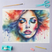 Beautiful peaceful Woman OFDT no1 Tissue paper 薄葉紙 (クラフト)