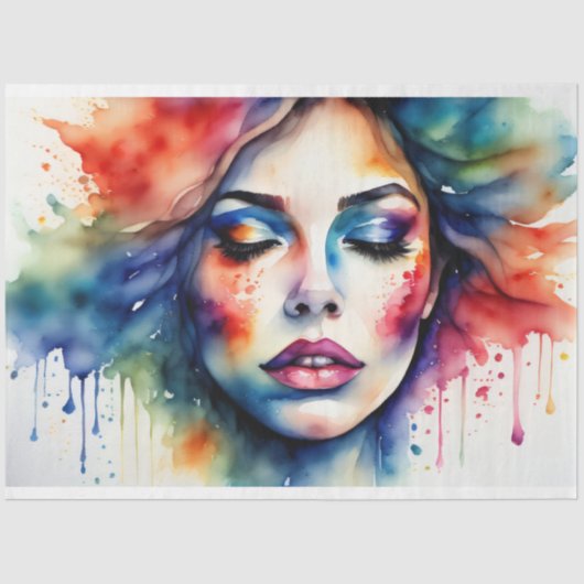 Beautiful peaceful Woman OFDT no1 Tissue paper 薄葉紙 (正面)