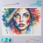 Beautiful peaceful Woman OFDT no3 Tissue paper 薄葉紙 (クラフト)