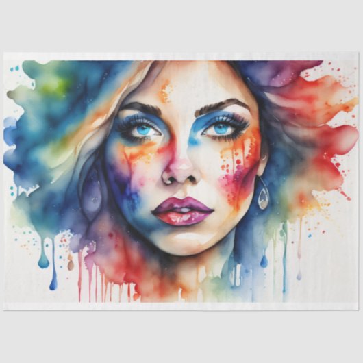 Beautiful peaceful Woman OFDT no3 Tissue paper 薄葉紙 (正面)