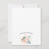 Beautiful Peach Begonia Greenery Bridal Shower  招待状 (裏面)