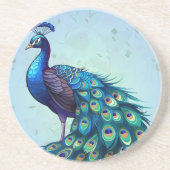 Beautiful Peacock Round コースター (正面)