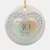 Beautiful Pearl 30th 結婚's Anniversary Photo セラミックオーナメント (正面)