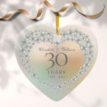 Beautiful Pearl 30th Anniversary セラミックオーナメント<br><div class="desc">Featuring a beautiful pearl,  this chic 30th wedding anniversary keepsake can be personalised with your special pearl anniversary information on a pearl background. Designed by Thisisnotme©</div>