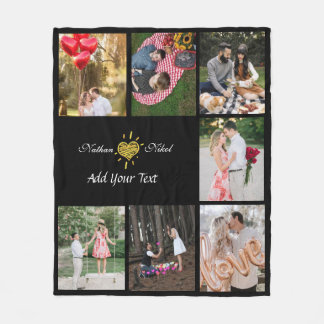 Beautiful personalised fleece blanket for lovers フリースブランケット