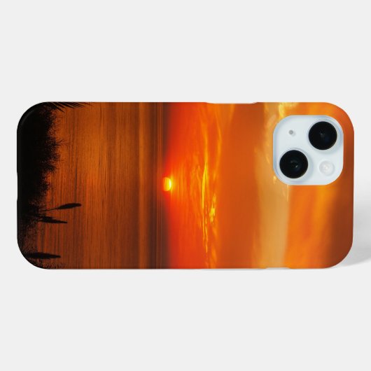 Beautiful Personalized Beach at Sunset Scenery Case-Mate iPhoneケース (裏面 (横))