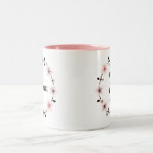 Beautiful Personalized Name Mug Custom Floral Gift ツートーンマグカップ (中央)